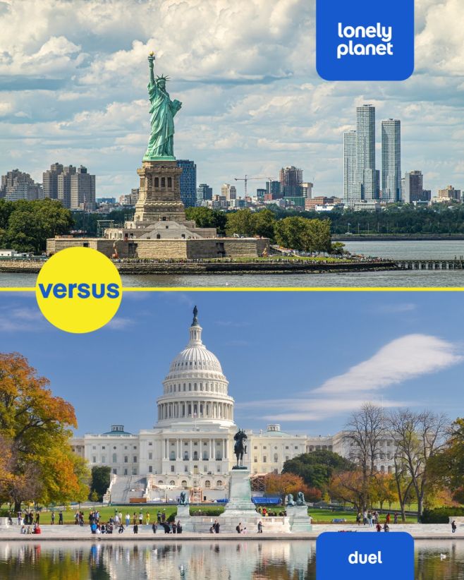 🏆 DUEL🏆 🤗 New York x Washington 🤗 Napište nám do komentáře, která destinace by zvítězila u vás... 😉 🌎 Je čas vyrazit na...